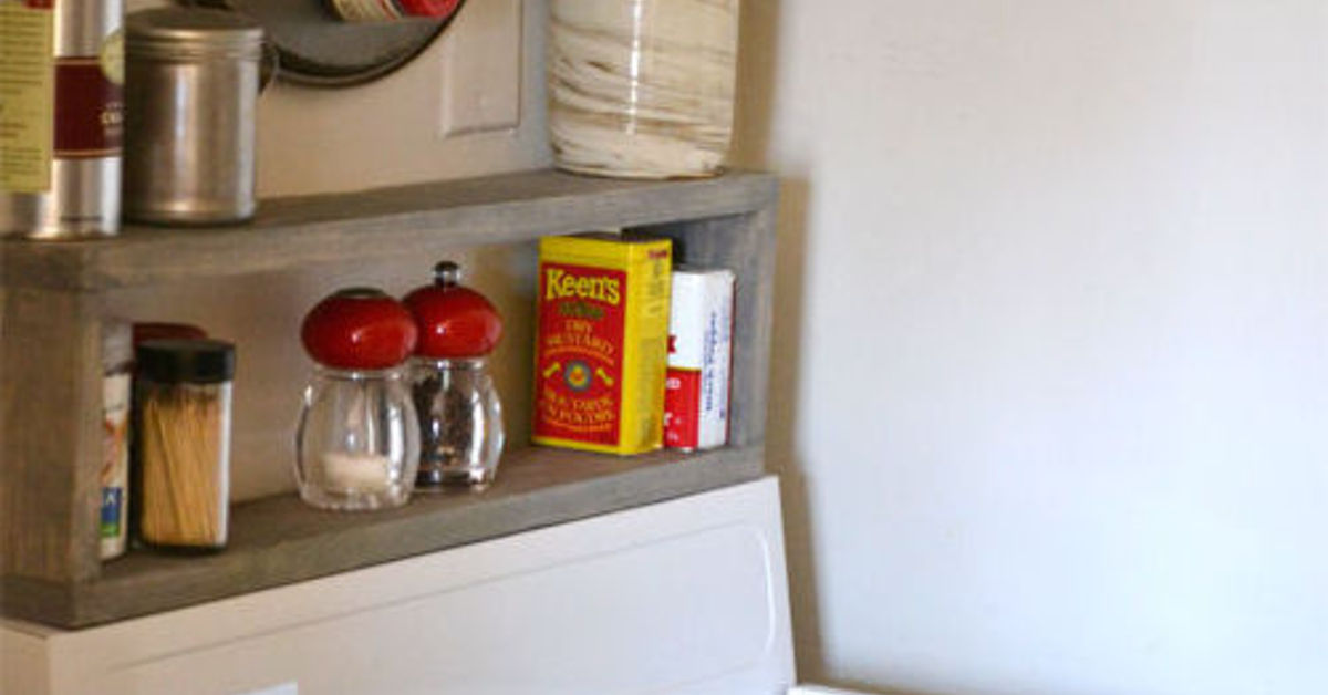 Extra Storage in a Small Kitchen: DIY Shelf Above the Stove