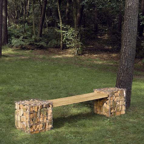 Outdoors: Gabion Bench from Manufactum