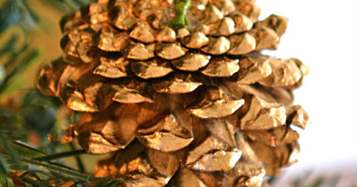 Gilded Pine Cone Ornament – West Elm Knockoff