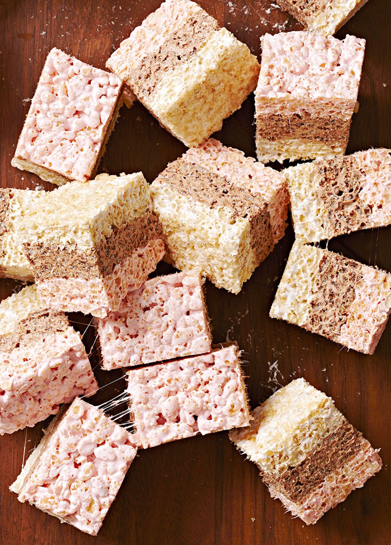 Neapolitan Marshmallow Treats Recipe