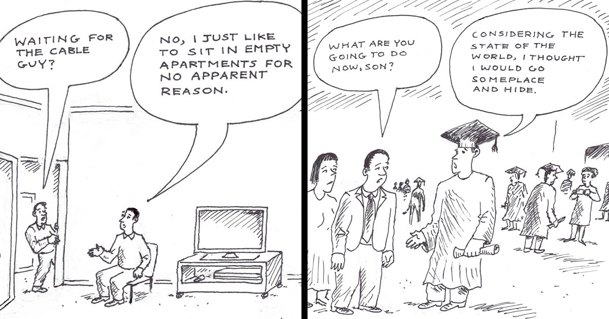 42 One-Panel Cartoons By This Artist That Might Brighten Your Day With Wit And Humor