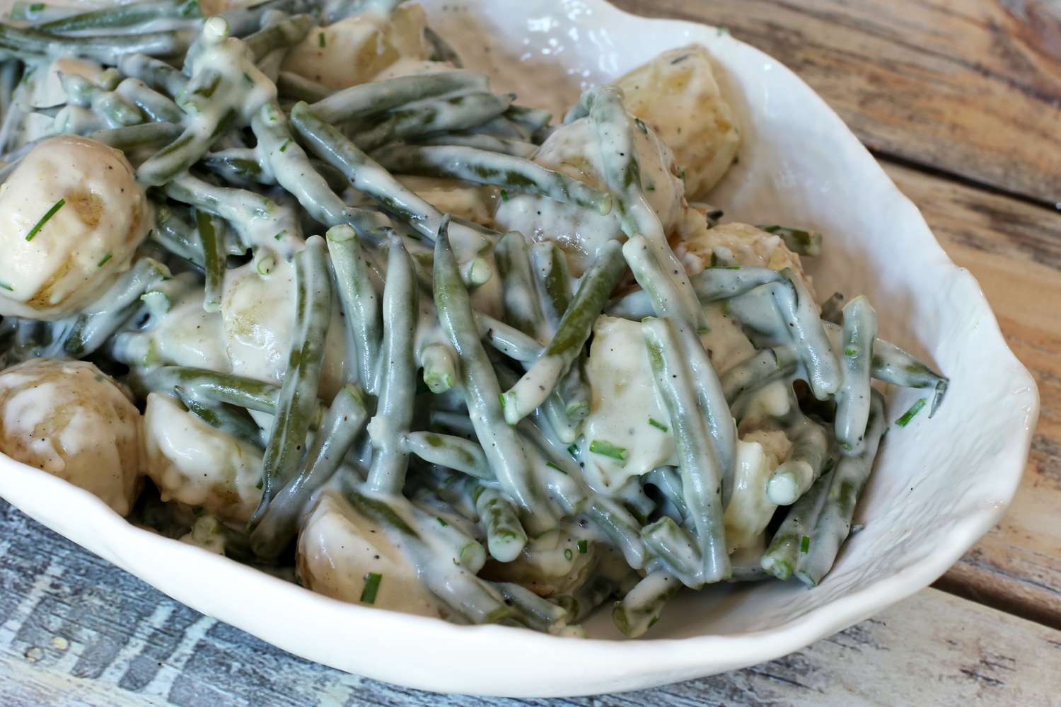 Creamed Potatoes With Green Beans Recipe