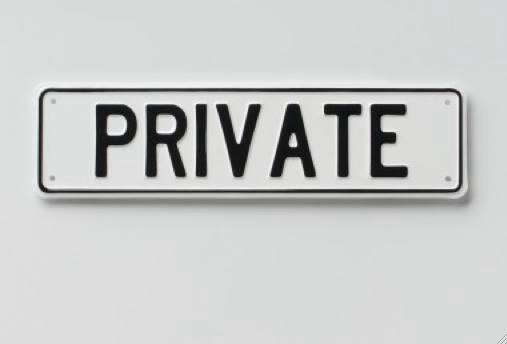 Embossed Aluminum Signs – Private