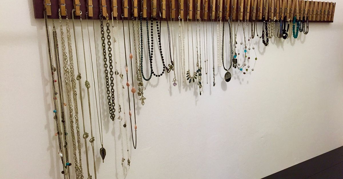 Clothespin Jewelry Hanger