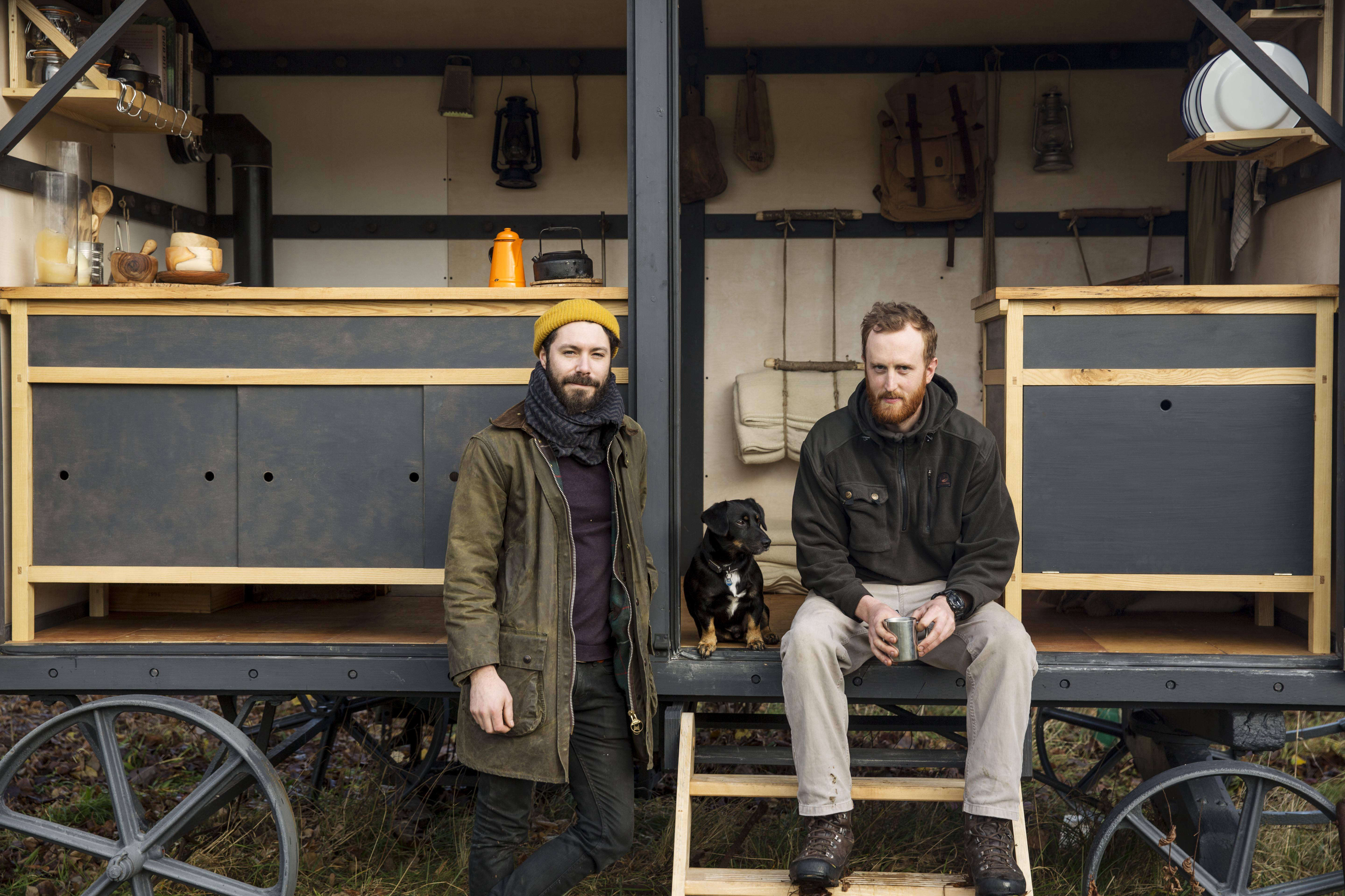 Stockpot and Two Smoking Barrels: A Rustic Kitchen in a Shepherd’s Hut in England