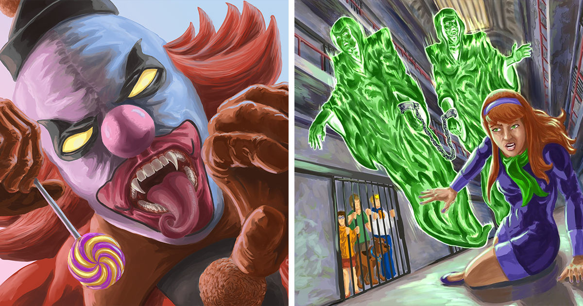 My Nightmare-Fueled Versions Of Scooby-Doo Villains (21 Pics)