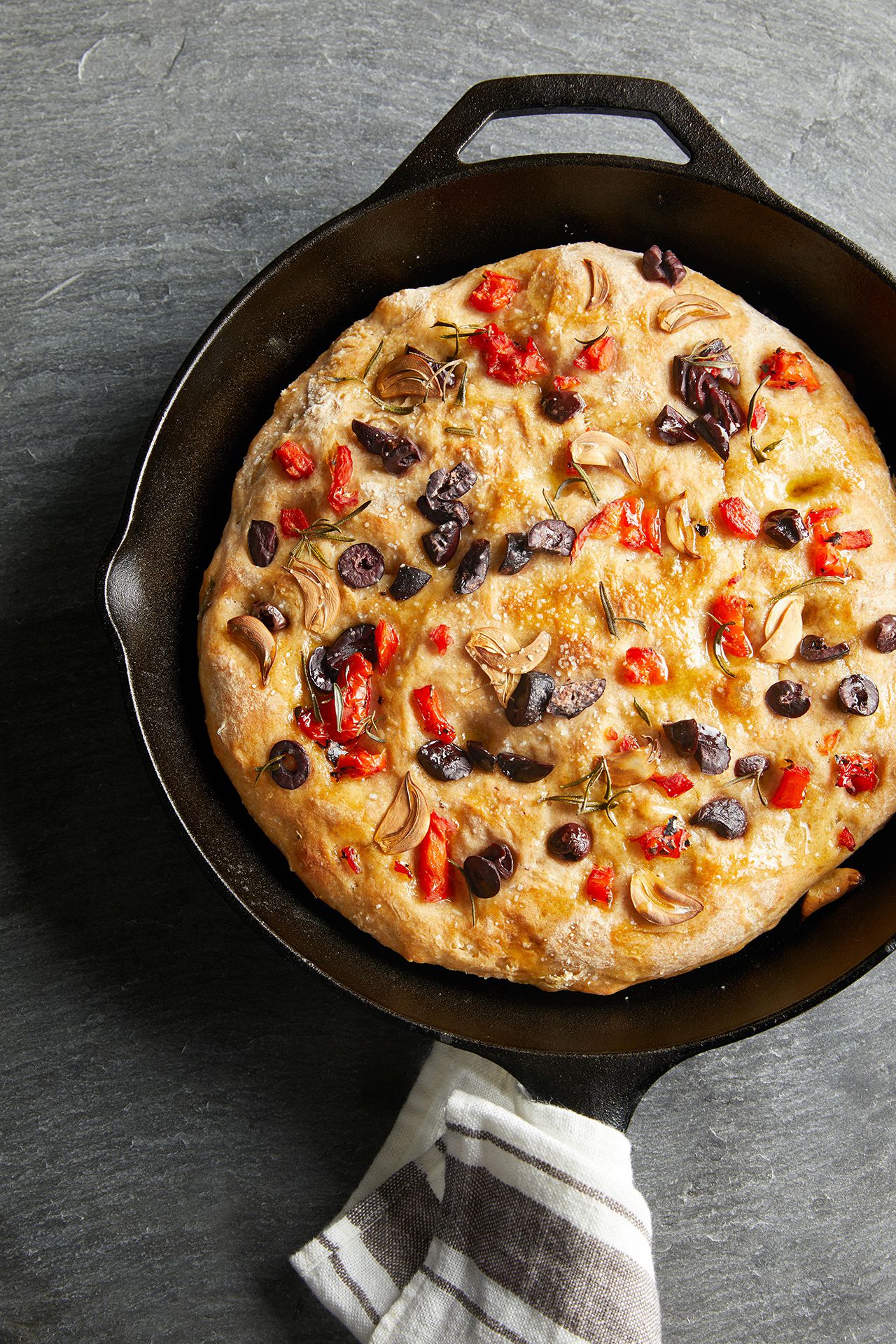No-Knead Skillet Focaccia Recipe