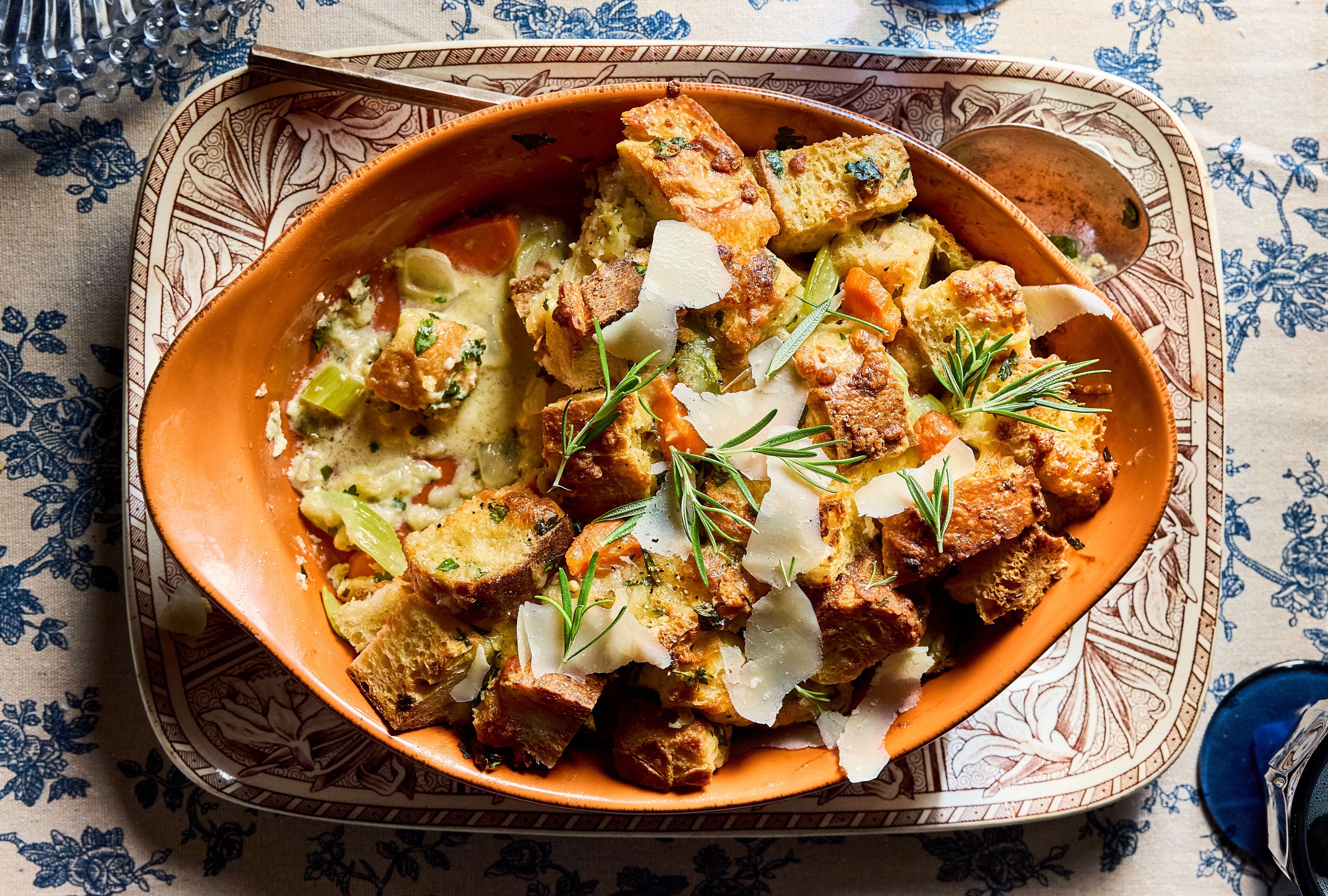 Stuffing Bread Pudding with Gruyère Recipe