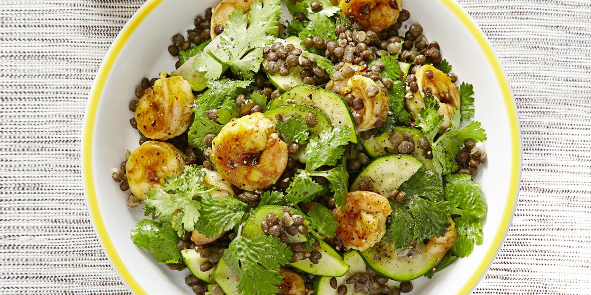 Chutney-Glazed Shrimp with Lentils Recipe