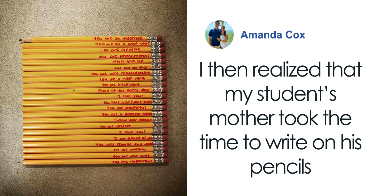 “This Is Why I Teach”: Teacher Shares The Most Heartwarming Notes Student’s Mom Writes On His Pencils